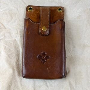 Patricia Nash Farleigh Leather Phone Wallet Crossbody Fair Used Strap Missing